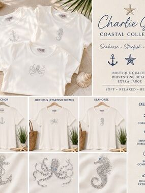 Charlie Girl Coastal Graphic Tee Bundle